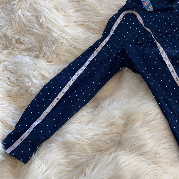 Laura Scott navy and white collared button front button up button down shirt top - Picture 14 of 17